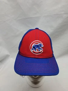 Chicago Cubs New Era 39Thirty Walking Bear Logo Fitted Hat Men's Youth blue/red - Picture 1 of 8