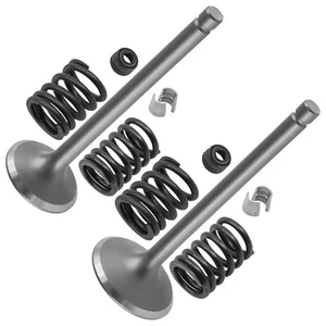 Caltric Intake & Exhaust Valve Kit For Kawasaki Bayou 300 KLF300 4x4 1986-2005 - Picture 1 of 7