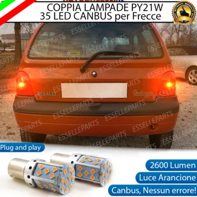 COPPIA LAMPADE FRECCE LED POSTERIORI RENAULT TWINGO 1 CON FRECCIA TRASPARENTE - Immagine 1 di 4