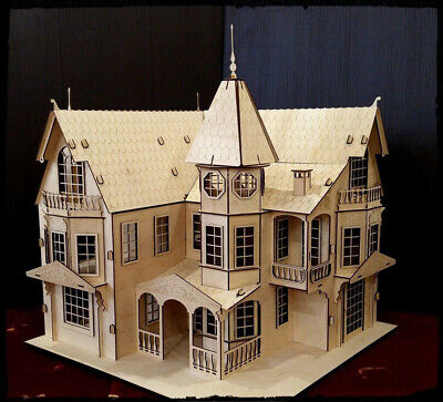 1:16 Large Fantasy Mansion Wooden Dollhouse Great Detail Kids Gift Home Decor • 159.95$