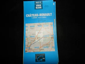 carte  IGN bleue 1921 E chateau renault 1991 - Picture 1 of 1