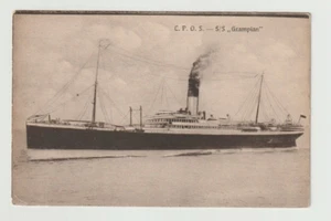 Postcard S.S. GRAMPIAN C.P.O.S. Allan Line Steamer Ship unused - Picture 1 of 2