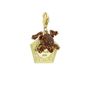 Official Harry Potter Sterling Silver, Gold Plated Chocolate Frog Clip Charm - Picture 1 of 2