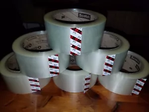 3M 371 SCOTCH 6 ROLLOS CINTA DE EMBALAJE TRANSPARENTE 2"X110YD 48mmX100M CAJA DE SELLADO DE CARTÓN - Imagen 1 de 12