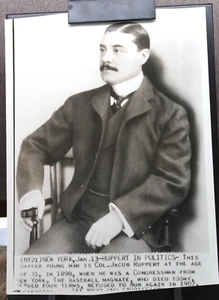 c. 1939s ( original ) wire photo Newspaper Yankees Manager Owner Jacob Ruppert - Bild 1 von 2
