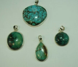 Türkis Mohave Silber Anhänger in verschiedenen Formen - Bild 1 von 6