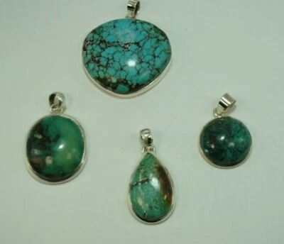 Türkis Mohave Silber Anhänger in verschiedenen Formen - Bild 1 von 2