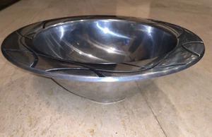 Lenox Vibe Tarnish Free Alloy Metal Salad Bowl ~13.5x4.5” - Picture 1 of 7