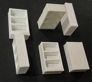 6 HO Spur Bücherregale Bücherregale Kofferregal ca. 15mmx25mmx5 unbemalt - Bild 1 von 1