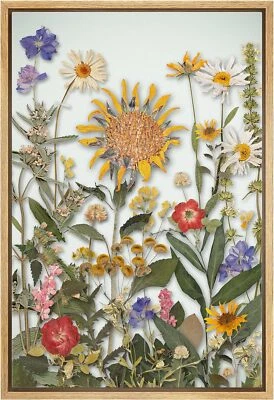 Impresión de arte de pared con marco mínimo ilustraciones de flores secas Wall26 Foto 1 de 4