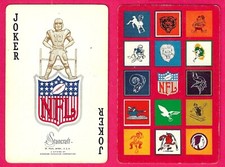 1963 Stancraft NFL Playing cards Joker NFL Logo RED BACK