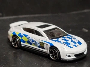 Porsche Panamera Police Car Hot Wheels Mattel 2013 VW white racing loose - Picture 1 of 6