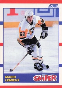Mario Lemieux #337 - 1990 Score - Pittsburgh Penguins - NHL Hockey - Sniper - Picture 1 of 2