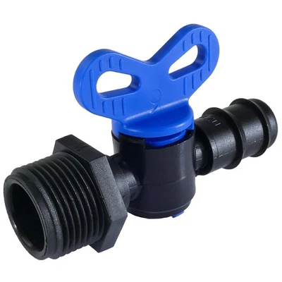 PE PP Kugelhahn, Kunststoff Fittings, Gartenbewässerung, Tropfbewässerung - Bild 1 von 3