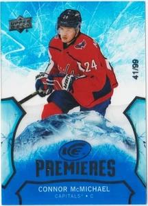 CONNOR MCMICHAEL RC 20-21 UPPER DECK ICE ROOKIE 41/99 PREMIERES # 191 SP 2020-21 - Picture 1 of 2