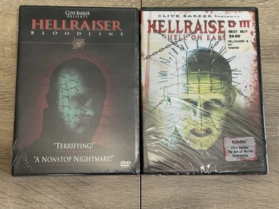 SEALED Hellraiser DVD Lot: Hellraiser Bloodline and Hellraiser Hell On Earth. - Image 1 of 2