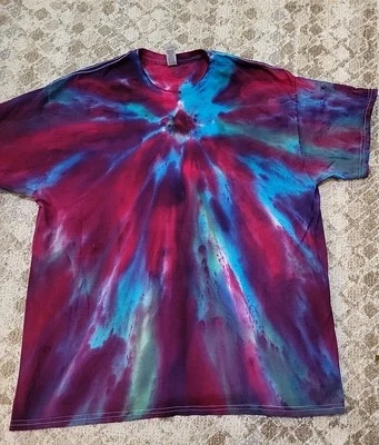 Hand Tie Dyed T Shirt Men's XL 100% Cotton Pre Washed  ShortSleeve Gift #3 - Image 1 of 4