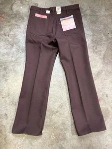 VINTAGE 1989 LEVI'S SADDLEMAN BOOT JEANS 34x30 BROWN POLYESTER BOOTCUT 517 - Picture 1 of 8
