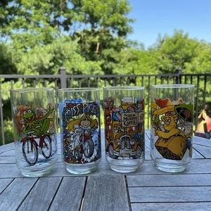 McDonald's Vintage 1981 THE GREAT MUPPET CAPER Glasses - Set of 4 Kermit - Picture 1 of 17