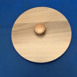 Longaberger Wood Round Lid with Knob White Wash 5.75" Diameter - Picture 1 of 9