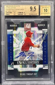 2009 Panini Elite Extra Edition #57 Mike Trout RC Rookie SP /100 BGS 9.5 10 AUTO - Picture 1 of 2