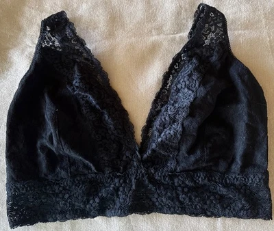 Soma Bralette Lace Plunge Size XXL Black - Image 1 of 3