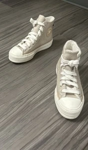 Zapatos Sherpa Converse Chuck Taylor All Star Plataforma Elevadora Alta Imitación Mujer Talla 8 - Imagen 1 de 24