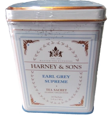 Harney & Sons Earl Grey Supreme 20 sobres de té 1,4 oz. 40 g Kosher Nuevo Precintado Foto 1 de 4