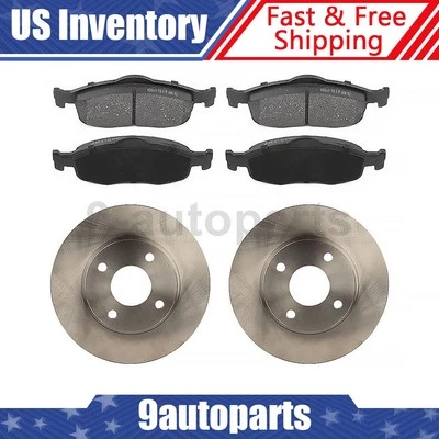 Front Disc Brake Rotors + Brake Pads for 1998 1999 2000 Mercury Mystique - Image 1 of 4
