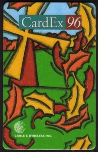 5m CardEx '96 Maastrict, The Netherlands (Leaves & Windmill) 'SAMPLE' Phone Card - Picture 1 of 1