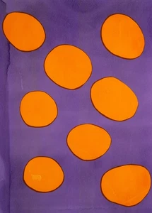 R. MATTHIES (*1959), Wunderbar. Orange Punkte auf Violett, 1996, Siebdruck - Picture 1 of 4