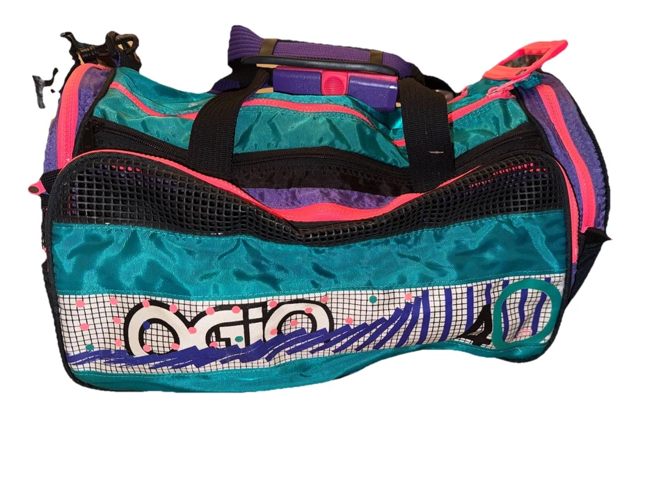 Vintage OGIO 40 cm Duffle Bag Neon Gym Golf Tennis Sport 80s 90s Retro Teal - Image 1 of 4