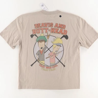Camiseta Hollister Beavis Butthead Golf Cuadrada Pesada Beige Para Hombre XL Foto 1 de 4