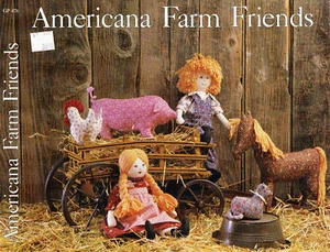  Americana Farm Friends Puppen, Schwein, Pferd. Katze, Kuh Nähen Basteln, Spielzeug, Neu aus altem Lagerbestand  - Bild 1 von 5