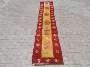 2x11 Carpet rug anatolian vintage turkish rugs - decorative area rug for hallway - Picture 1 of 11