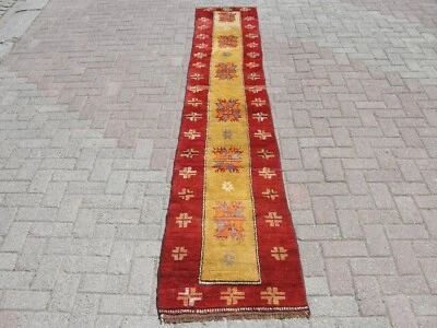 2x11 Carpet rug anatolian vintage turkish rugs - decorative area rug for hallway - Image 1 of 4