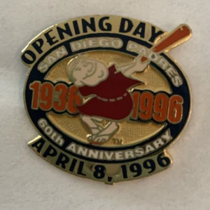 Vintage 60th Anniversary of San Diego Padres Baseball Opening Day 1996 Pin Friar - Picture 1 of 4