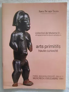 "Arts Primitifs Haute Curiosite" Auction Catalog - 1981, Paris - Picture 1 of 10
