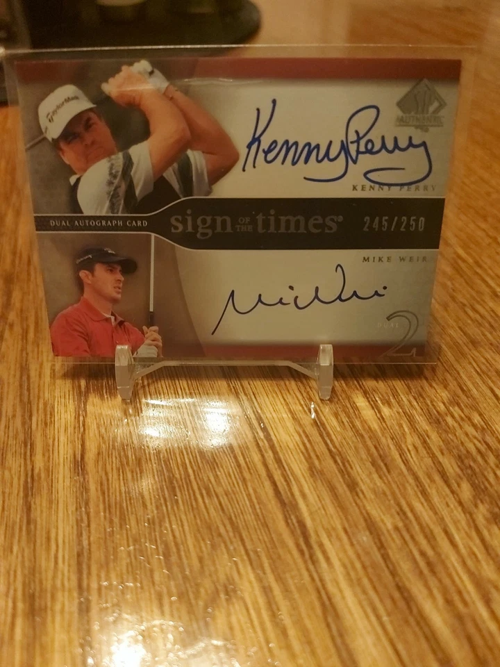 UPPER DECK SP AUTHENTIC 2004 DUAL AUTO OF MIKE WEIR AND KENNY PERRY!!! /250 SP!! - Image 1 of 2