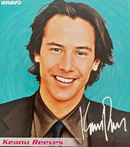 KEANU REEVES - Autogrammkarte 10x10cm - Star Card Fan Sammlung German Clippings - Picture 1 of 1