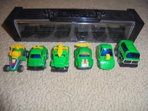 2 SETS OF TAKARA PENNY RACERS w/DISPLAY CASE~12 CARS~BLUE/GREEN~RARE~HTF~L@@K!!! - Picture 1 of 7