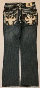 NWOT Laguna Beach Jeans Women Pants Sz 32 USA Made Y2K Vintage Baggy Skull 52515 - Picture 1 of 18