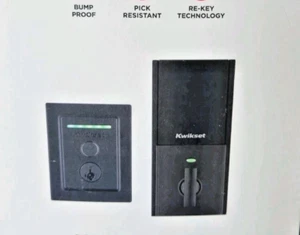 Kwikset Halo Touch Fingerprint Smart Lock Matte Black Electronic Keyless Entry - Picture 1 of 5