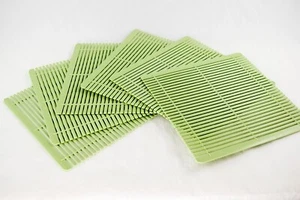 6 Japanese Square Zaru Soba Sudare Bamboo Look Replacement Plastic Drain Mat - Picture 1 of 2