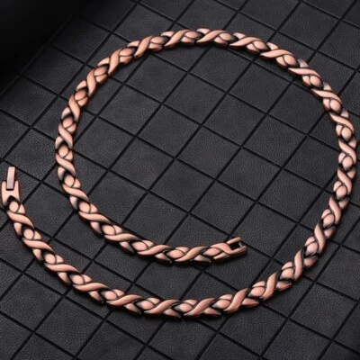 Collar Magnético Cobre Mujeres Hombres Terapia Collar Curativo para Dolor y Estrés Foto 1 de 4