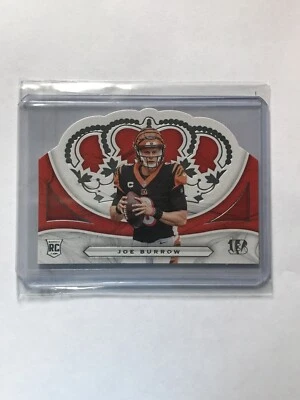 2020 PANINI CHRONICLES CROWN ROYALE JOE BURROW ROOKIE CARD #CR-1 RC BENGALS - Image 1 of 2