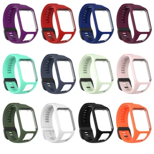 Correa de reloj de silicona correa de repuesto pulsera para TomTom Runner 2 3 Spark 3 - Imagen 1 de 23