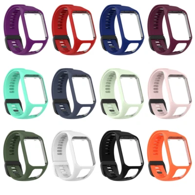 Silicone Watch Band Replacement Strap Wristband for TomTom Runner 2 3 Spark 3 - Image 1 of 4
