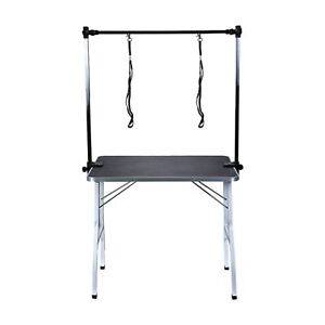 Floofi Pet Grooming Table with Height Adjustable 90cm Double Pole Black