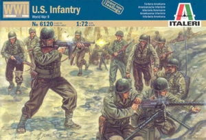 Italeri 1/72 6120 Segunda Guerra Mundial Infantería Americana (Europa 1943) (48 figuras, 16 poses) - Imagen 1 de 5